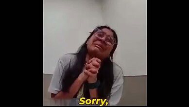 Indian woman pleads with police after being caught for shoplifting in the US