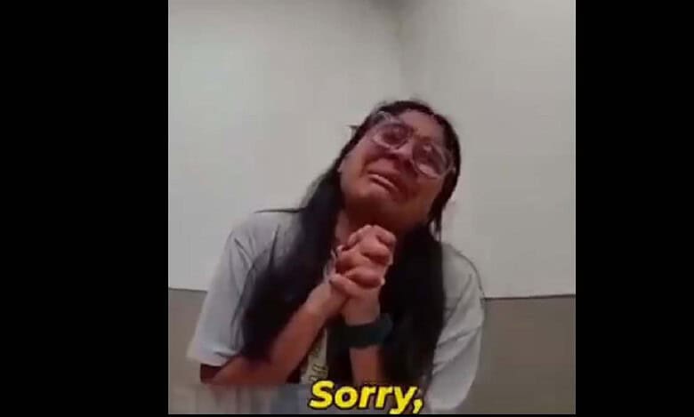 Indian woman pleads with police after being caught for shoplifting in the US