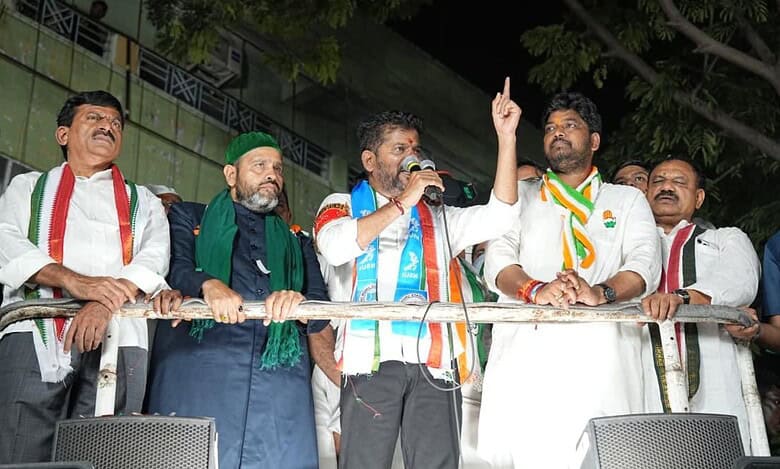 Revanth Reddy at Jubilee Hills by-election rally