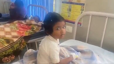 A girl admitted to the government hospital in Nalgonda