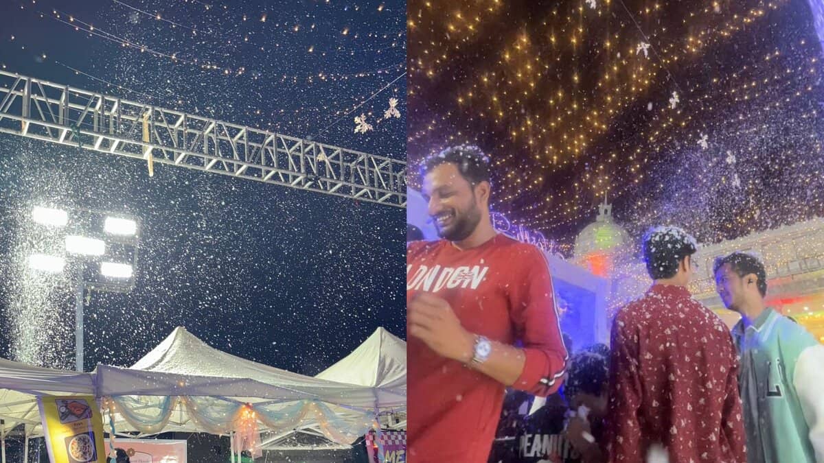 Looking for snowfall in Hyderabad? Head to this spot today