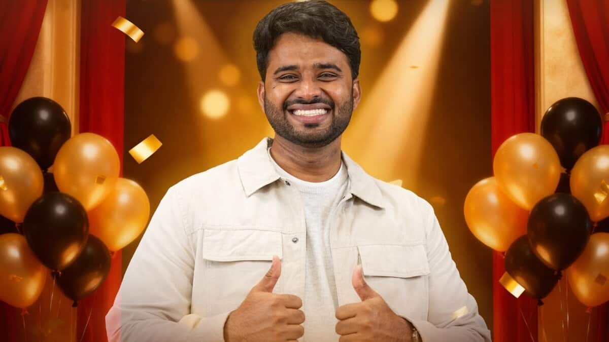 Telangana’s Anilkumar Bolla smiles after becoming the first Dirham 100 million winner in The UAE Lottery.