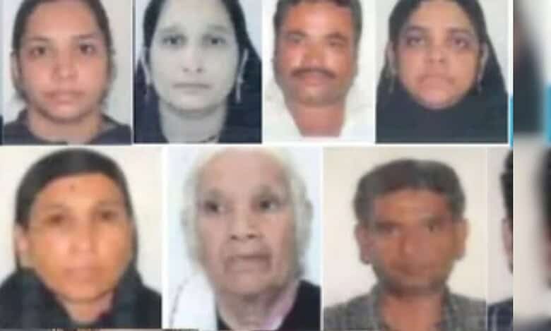 A collage of passport-style photographs showing nine adults, both men and women, arranged in two rows.