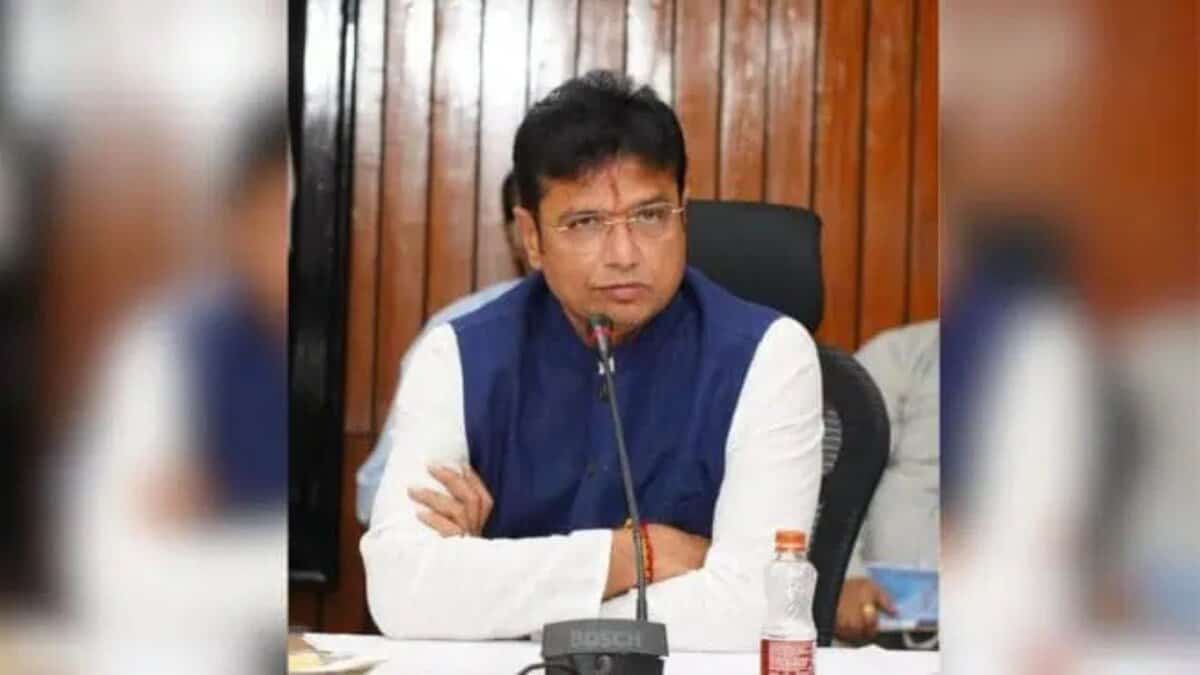 Telangana IT Minister D Sridhar Babu addresses a gathering