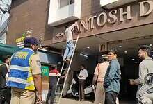 Officials pull down duplicate Santosh Dhaba signboards in Hyderabad