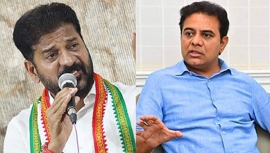 Telangana CM Revanth Reddy and BRS working president KTR