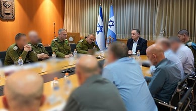 Israel Defence Minister Israel Katz holds a meeting with Israel military