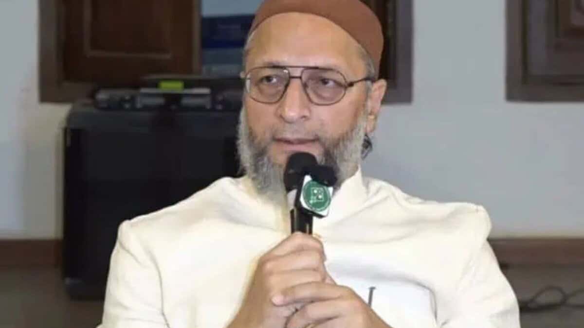 AIMIM president Asaduddin Owaisi addresses the media