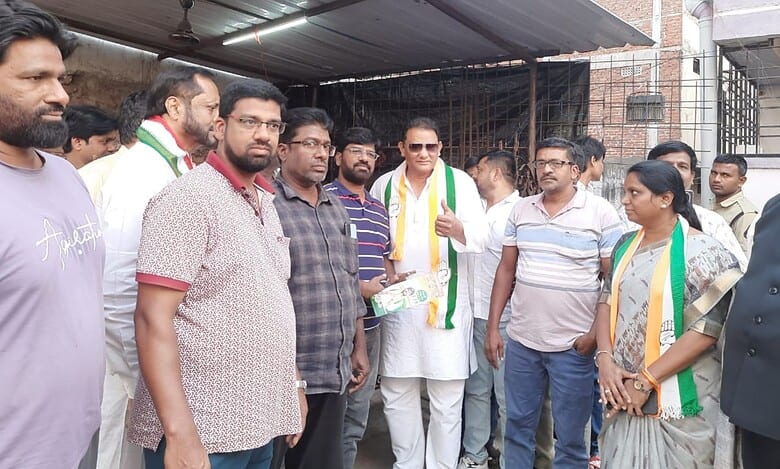 Telangana minorities welfare minister Mohammed Azharuddin campaigns for Jubilee Hills by poll candidate Naveen Yadav in the city on Sunday