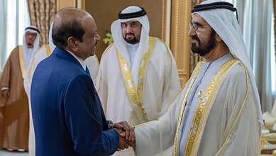 Lulu group MD M A Yusuff Ali with Dubai ruler Sheikh Mohammed Bin Rashid Al Maktoum