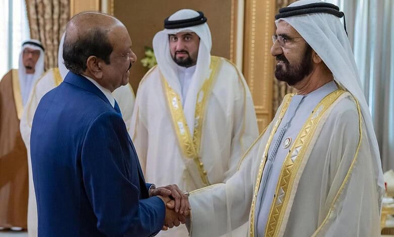 Lulu group MD M A Yusuff Ali with Dubai ruler Sheikh Mohammed Bin Rashid Al Maktoum