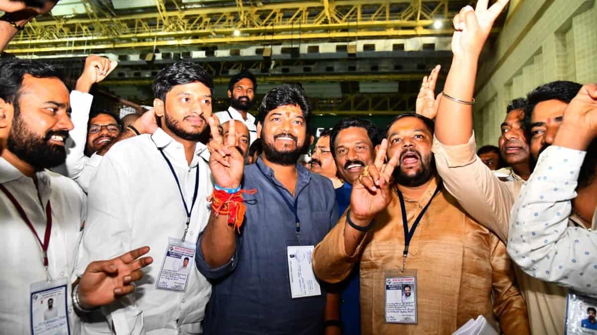Jubilee Hills bypoll winner Naveen Yadav celebrates his victory