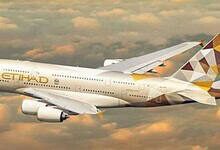 An Etihad Airways flight