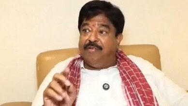 Chinna Srisailam Yadav speaks to the media