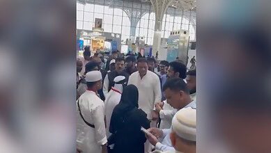 State minorities welfare minister Mohammad Azharuddin receives families of Umrah pilgrims who died in Madinah bus fire