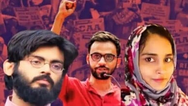 Activists Umar Khalid, Sharjeel Imam and Gulfishan Fatima