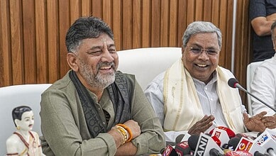 Karnataka CM Siddaramaiah and his deputy DK Shivakumar