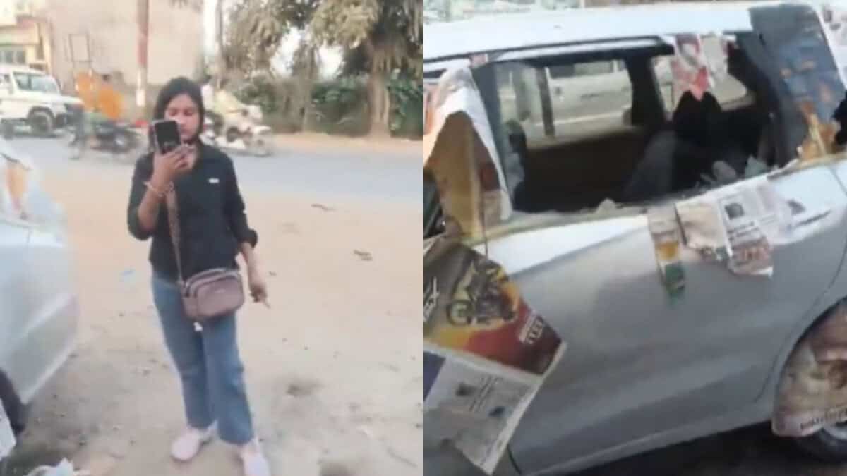 In UP's Bijnor, woman smashes husband's car after he did not give her pocket money