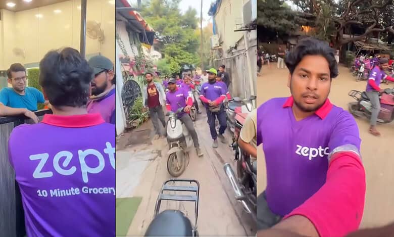 Zepto delivery agents confront customer in group over assault