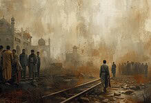 Urdu poetry lamenting social or political disturbances