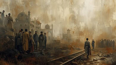 Urdu poetry lamenting social or political disturbances