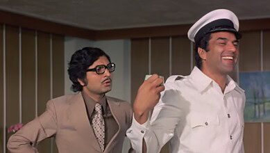 Asrani and Dharmendra