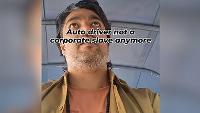 Man drives auto in Bengaluru