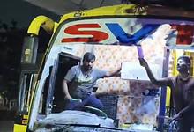 Private bus attacked in Hyderabad's Chaitanyapuri 