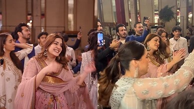 Pakistani stars at a wedding