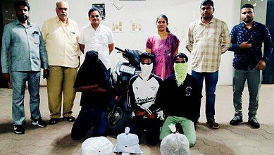 Three arrested for selling ganja near Bollaram Muthyalamma Temple