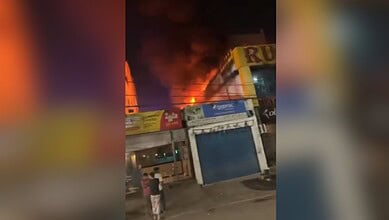 Fire at Rumaan Hotel in Hafeezpet