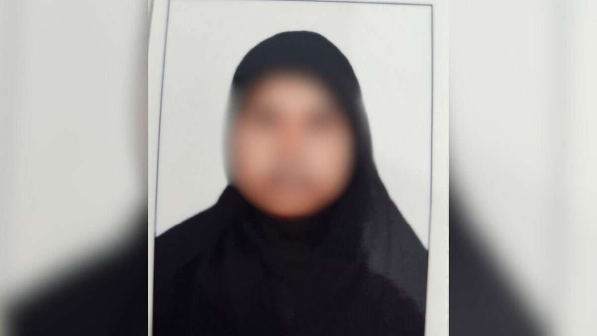 A blurred photograph of Fouzia Begum, a Hyderabad woman reportedly stranded in Oman.