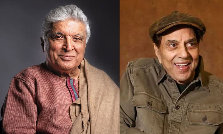 Javed Akhtar and Dharmendra