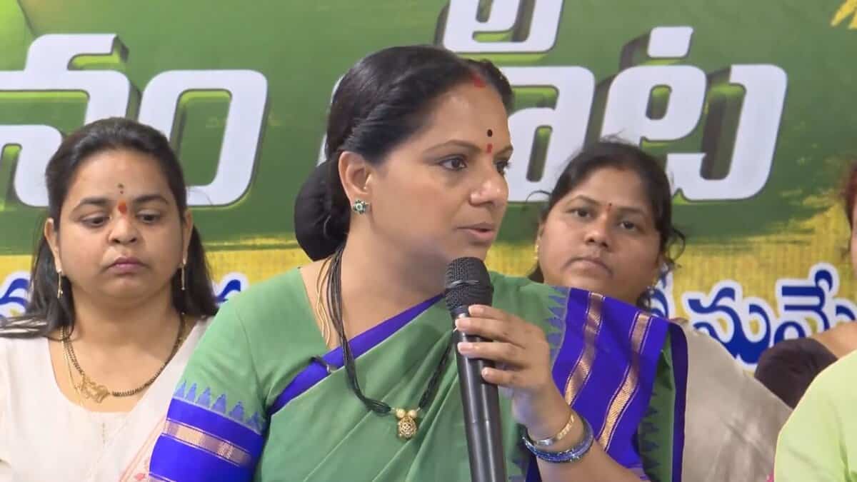 Telangana Jagruthi president K Kavitha