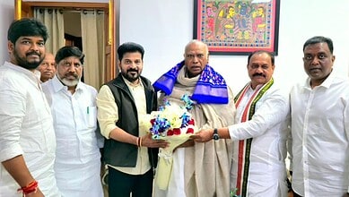 Naveen Yadav, Revanth Reddy, meet Congress high command in Delhi