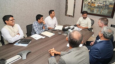 Image of Telangana CM Revanth Reddy with the German team