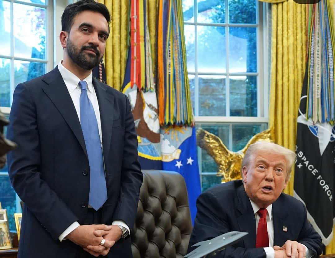 Image of New York Mayor Zohran Mamdani and US President Donald Trump