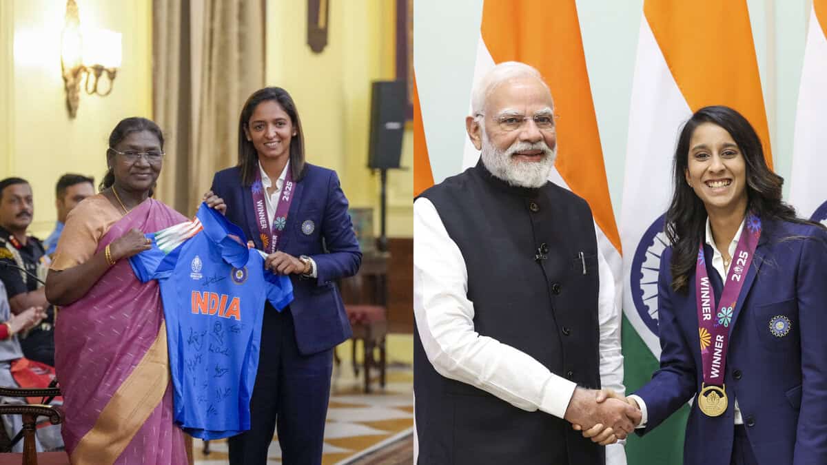 indian women's cricket team meet president and prime minister of India