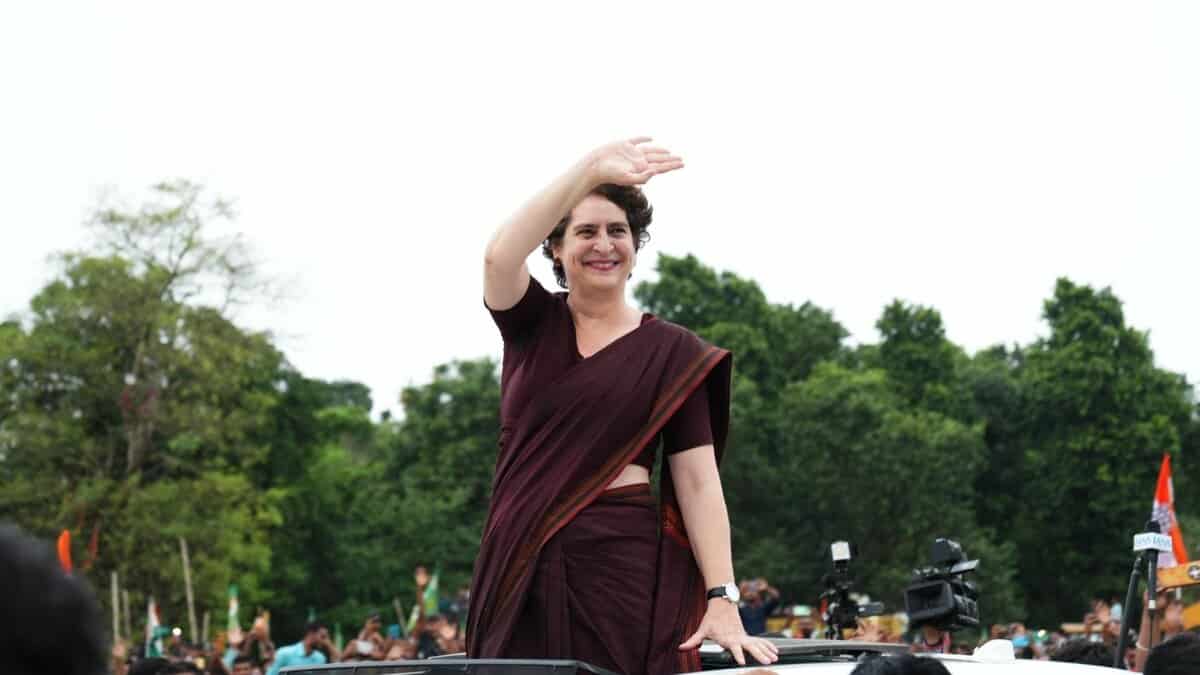 Priyanka Gandhi Vadra during her election campaign in Bihar