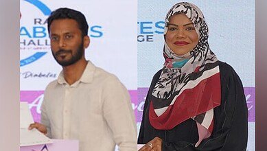 Male and female winners of the RAK Diabetes Challenge 2025 pictured at the award ceremony.