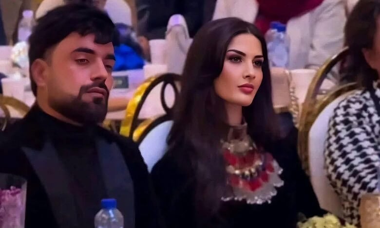 Rashid Khan with his second wife