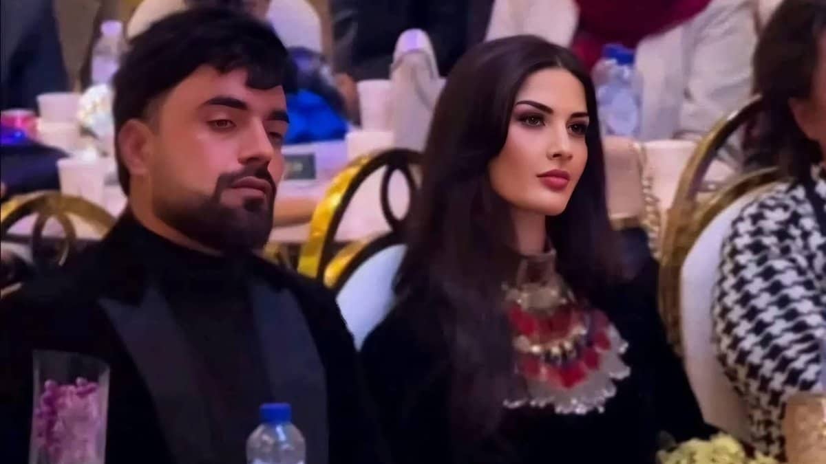 Rashid Khan with his second wife