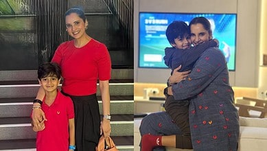 Izhaan Mirza Malik and Sania Mirza