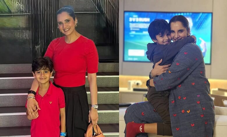 Izhaan Mirza Malik and Sania Mirza