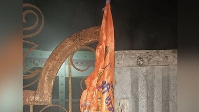 A Bajrang Dal flag was found in a mosque located in Tripura