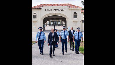 Australian PM Anthony Albanese visits Bondi Beach in Sydney