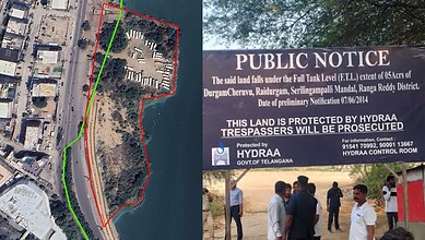 HYDRAA cracks down on Durgam Cheruvu encroachments in Hyderabad