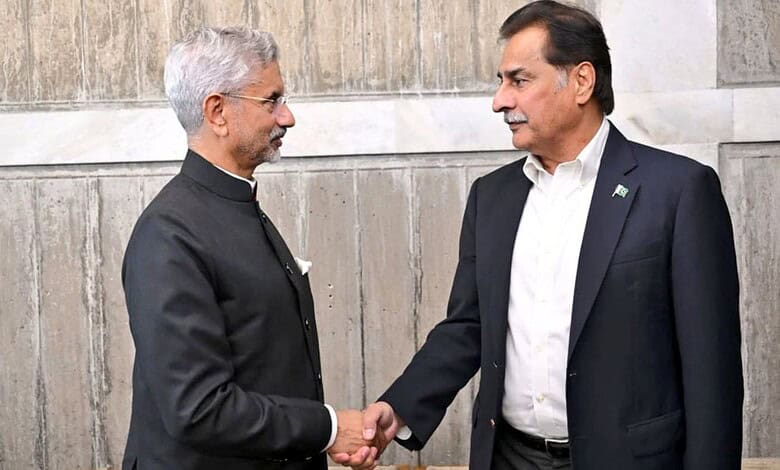 EAM Jaishankar and Sardar Ayaz Sadiq, Speaker of the National Assembly of Pakistan