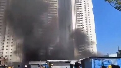 Fire at construction site in Chanda Nagar