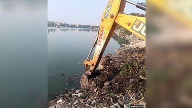 HYDRAA clears 104 truckloads of garbage from Ambar Cheruvu